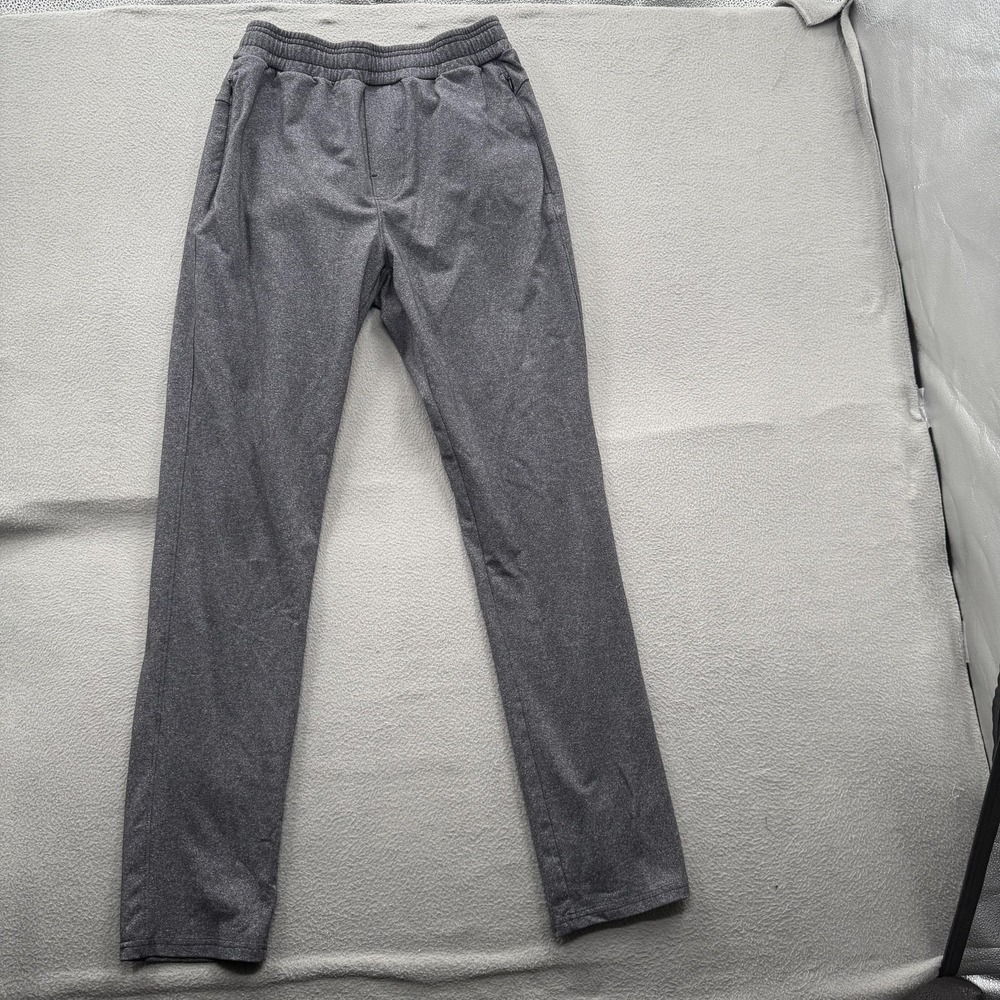 Public Rec Pants Mens 32x34 Gray Track Pants Knit Stretch Zip Pocket Athletic